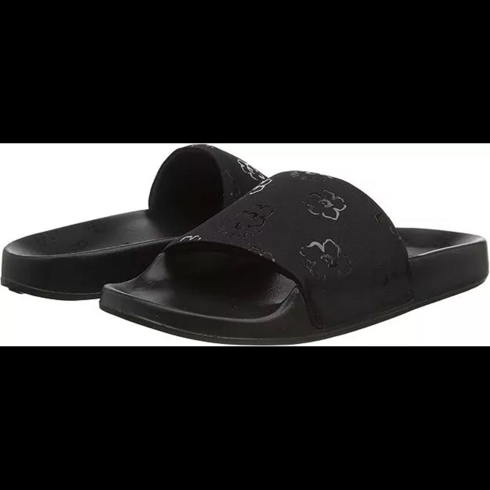 Ted Baker Logo Kristin Magnolia Floral Slides Sandals Black Womens 39